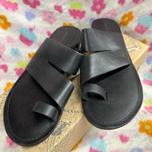Free People Black Slide Sandals